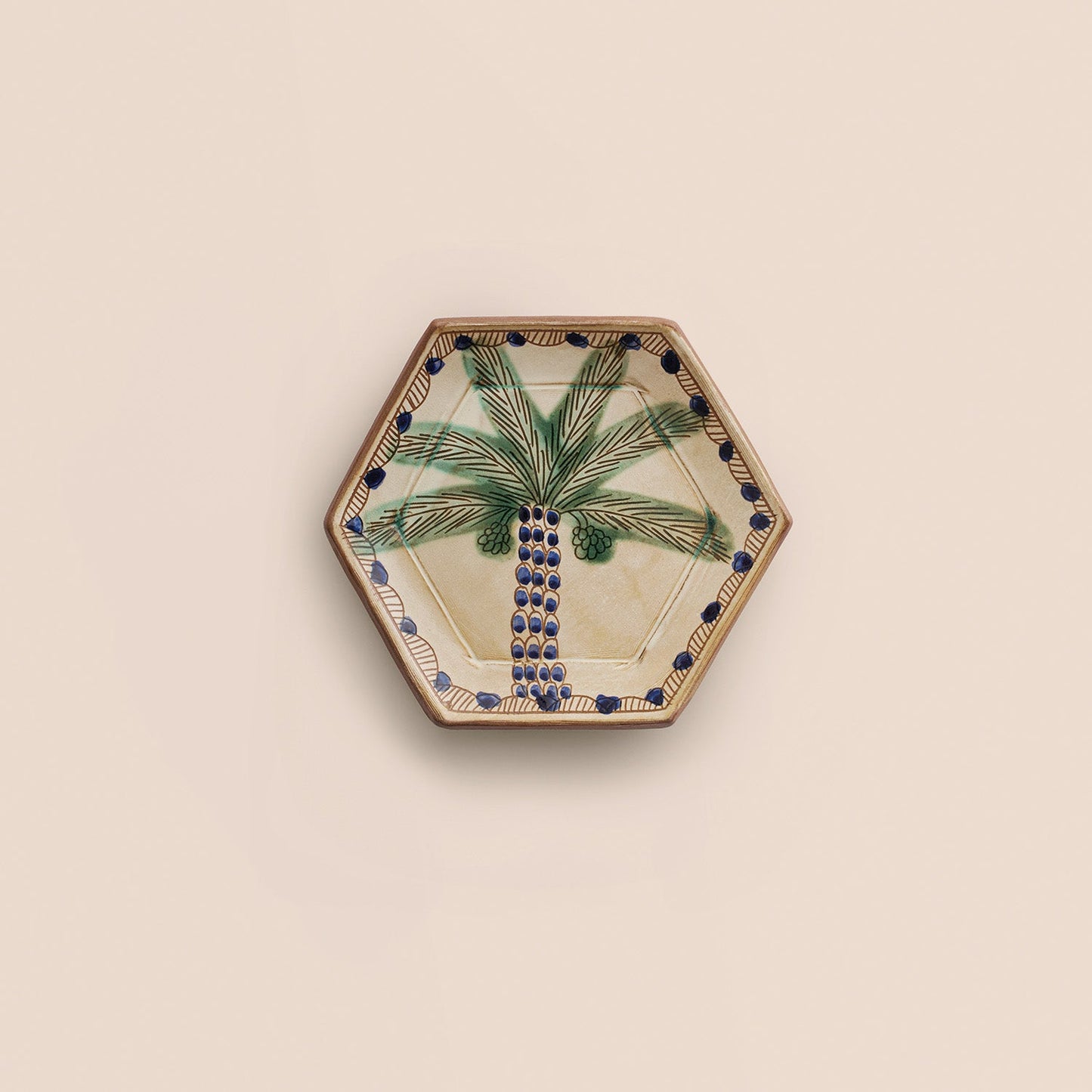 Royal Palm Hexagon Dessert Plate