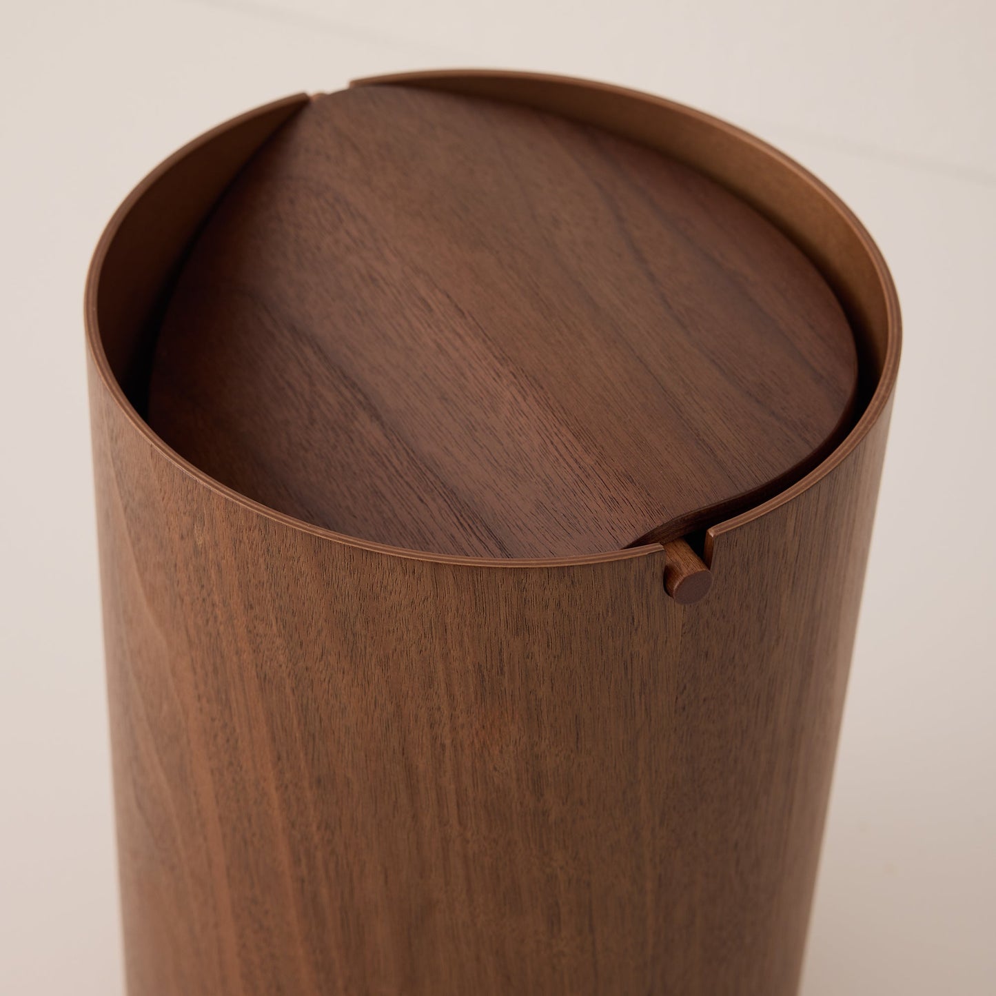 Wooden Waste Basket with Lid - Small